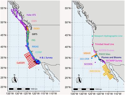 Fisheries Surveys Are Essential Ocean Observing Programs in a Time of Global Change: A Synthesis of Oceanographic and Ecological Data From U.S. West Coast Fisheries Surveys